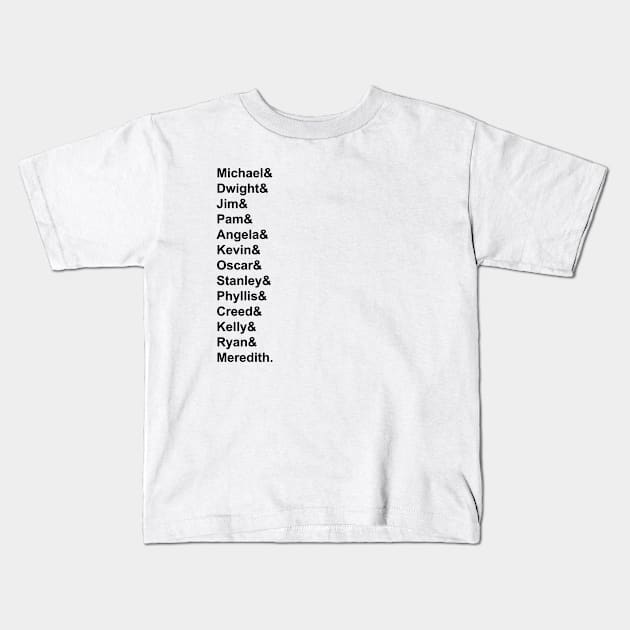 The Office OG Cast Kids T-Shirt by salsaverde